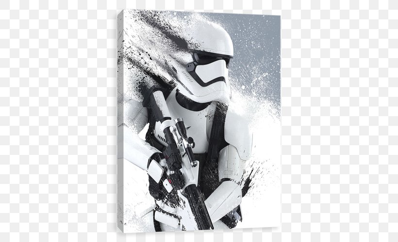 Stormtrooper Han Solo Star Wars The Force First Order, PNG, 500x500px, Stormtrooper, Art, Black And White, Brand, Canvas Download Free