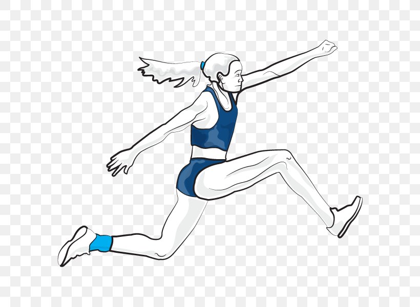 Triple Jump Jumping Athletics Long Jump Running, PNG, 600x600px, Watercolor, Cartoon, Flower, Frame, Heart Download Free