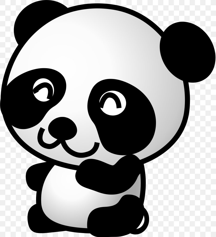 Giant Panda Bear Red Panda Clip Art, PNG, 819x900px, Giant Panda, Animation, Artwork, Bear, Black Download Free