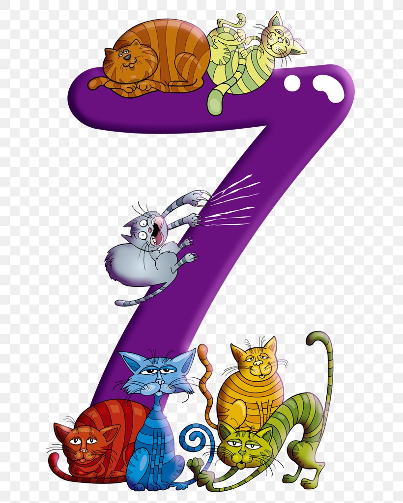 Numerical Digit Illustration Clip Art Number, PNG, 768x1024px, Numerical Digit, Animation, Cartoon, Cat, Character Download Free