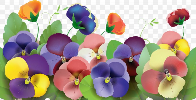 Pansy Clip Art, PNG, 7291x3716px, Pansy, Annual Plant, Blume, Flora, Flower Download Free