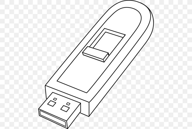 USB Flash Drive Clip Art, PNG, 494x550px, Usb Flash Drive, Area, Black, Black And White, Drawing Download Free