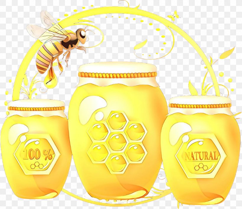 Yellow Mason Jar Clip Art Honeybee Food Storage Containers, PNG, 1183x1024px, Cartoon, Food Storage Containers, Honeybee, Mason Jar, Yellow Download Free