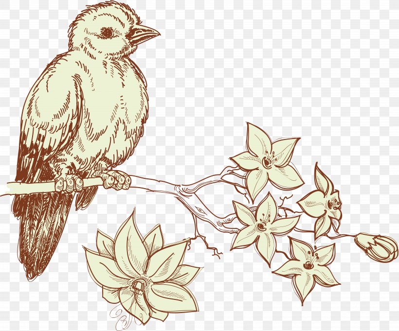 Bird Sparrow Drawing, PNG, 6821x5666px, Bird, Art, Artwork, Beak, Branch Download Free