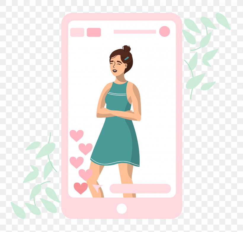Woman Mobile Social Media, PNG, 2500x2395px, Woman, Arm Architecture, Arm Cortexm, Cartoon, Dress Download Free