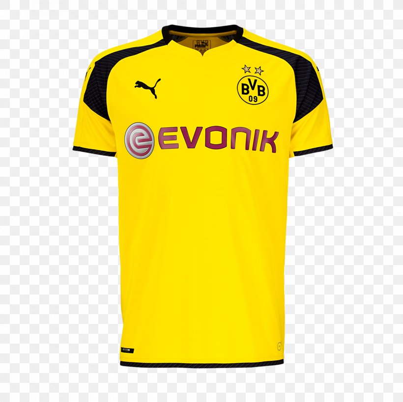 Borussia Dortmund T-shirt 2016–17 UEFA Champions League 2017–18 UEFA Champions League Jersey, PNG, 1600x1600px, 2018, 2019, Borussia Dortmund, Active Shirt, Area Download Free