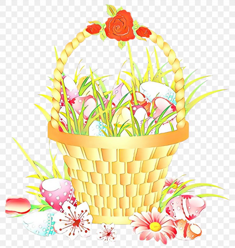 Easter Egg, PNG, 2898x3065px, Cartoon, Easter, Easter Egg, Flowerpot, Gift Basket Download Free