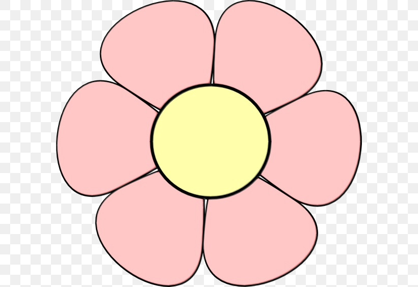 Flower Petal Circle Area Plant, PNG, 600x564px, Watercolor, Area, Biology, Circle, Flower Download Free