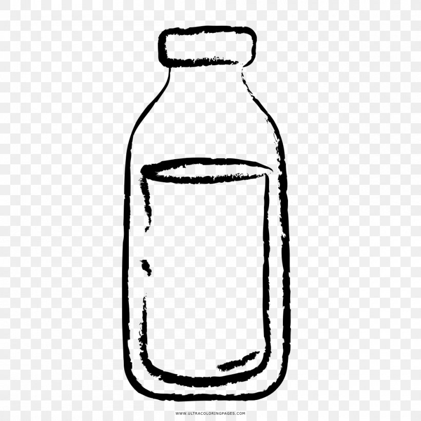 Milk Water Bottles Drawing Line Art, PNG, 1000x1000px, Milk, Area, Black And White, Bottle, Child Download Free