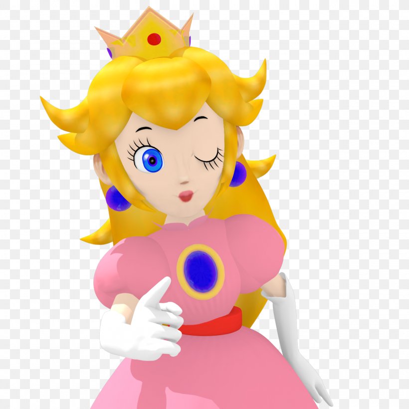 Princess Peach Super Mario 64 Rendering, PNG, 1280x1280px, 2d Computer Graphics, Princess Peach, Animation, Art, Cartoon Download Free