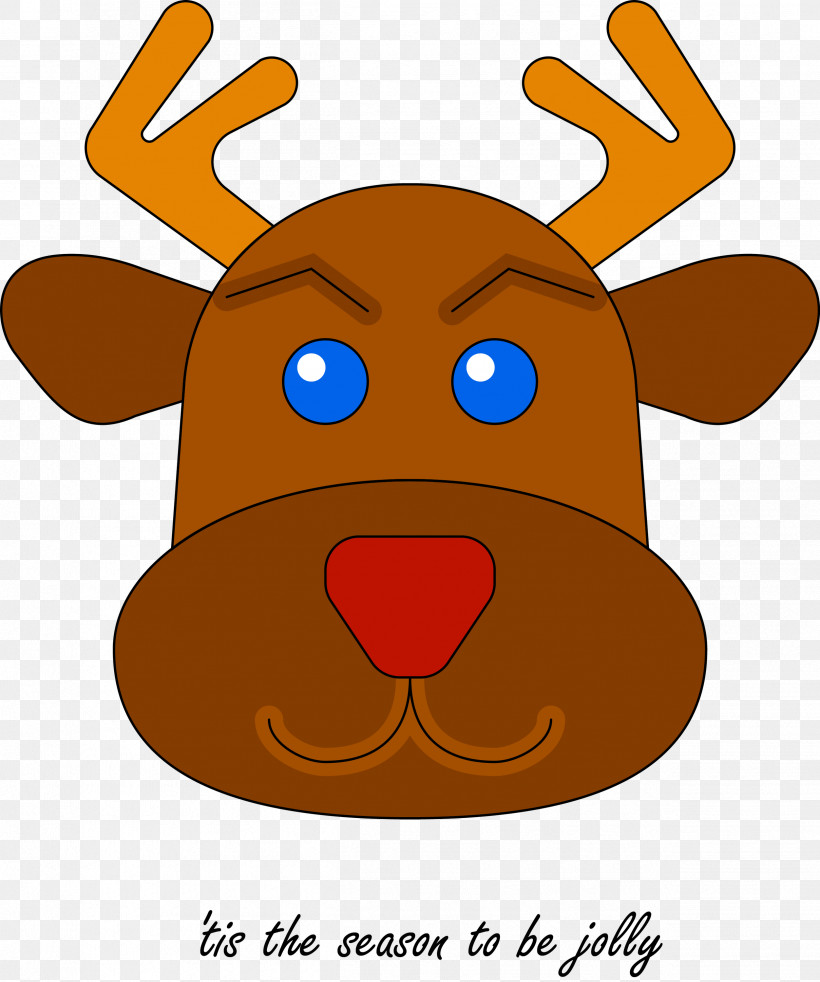 Reindeer, PNG, 2503x3000px, Vintage Christmas, Antler, Cartoon, Deer, Head Download Free