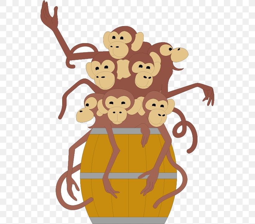 Barrel Of Monkeys Paper Clip Art, PNG, 559x722px, Monkey, Area, Art, Barrel, Barrel Of Monkeys Download Free