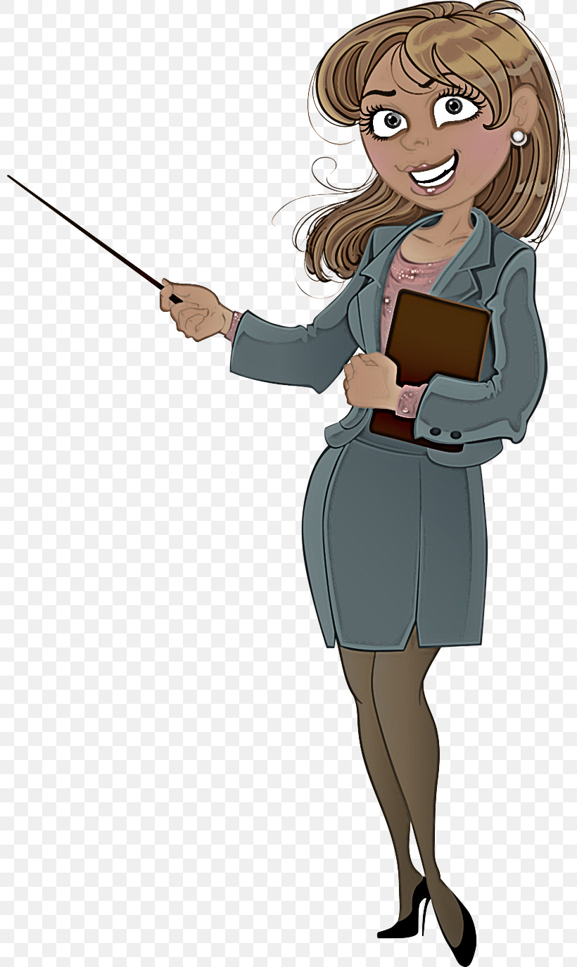 Cartoon Standing Brown Hair Employment Style, PNG, 800x1374px, Cartoon, Brown Hair, Employment, Standing, Style Download Free