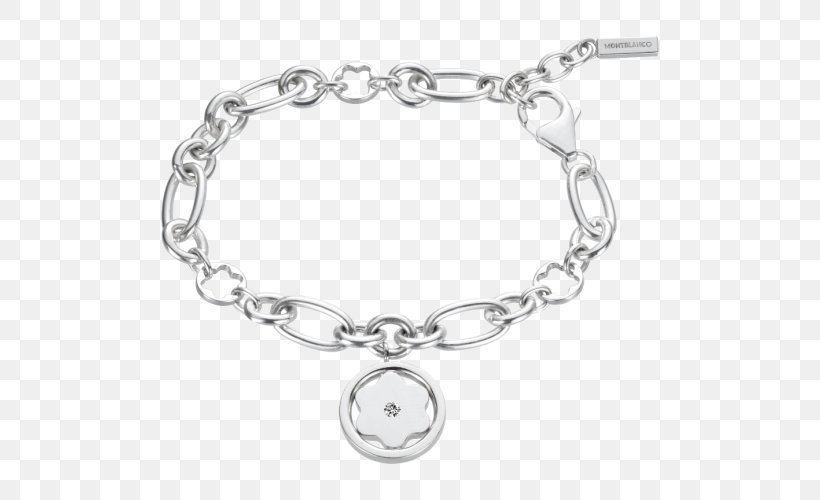 Montblanc Jewellery Bracelet Silver Necklace, PNG, 500x500px, Montblanc, Body Jewelry, Bracelet, Chain, Charms Pendants Download Free