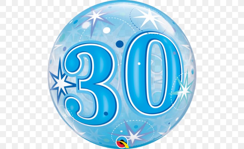 Qualatex Deco Bubble Clear Balloon Folienballon Zahl, PNG, 500x500px, Balloon, Aqua, Birthday, Blue, Bopet Download Free