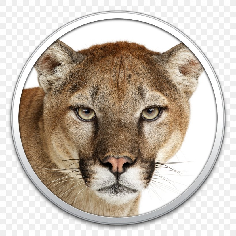 OS X Mountain Lion MacOS Mac OS X Lion Apple, PNG, 1024x1024px, Os X Mountain Lion, Apple, Big Cats, Carnivoran, Cat Like Mammal Download Free