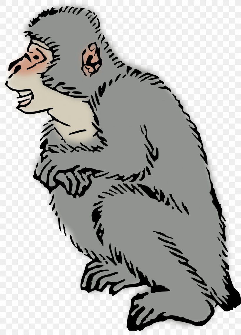 Ape Japanese Macaque Clip Art, PNG, 1382x1920px, Ape, Artwork, Bear, Carnivoran, Dog Like Mammal Download Free