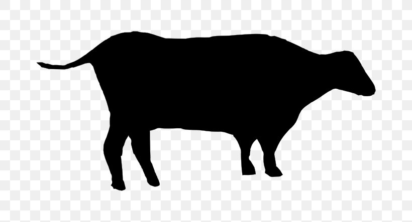 Cattle Silhouette Drawing, PNG, 800x443px, Cattle, Black, Black And White, Bull, Cattle Like Mammal Download Free