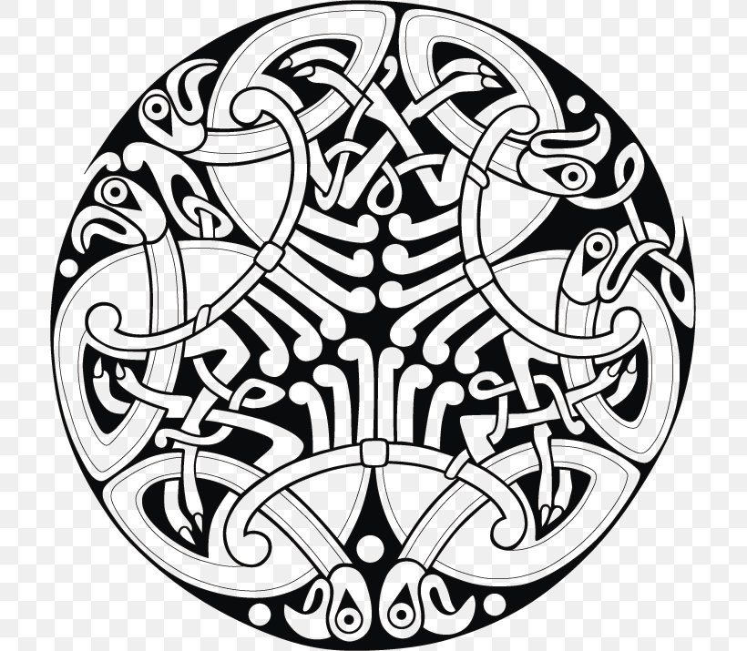 Celtic Knot Celts Ornament Celtic Art, PNG, 709x715px, Celtic Knot, Area, Art, Black And White, Celtic Art Download Free