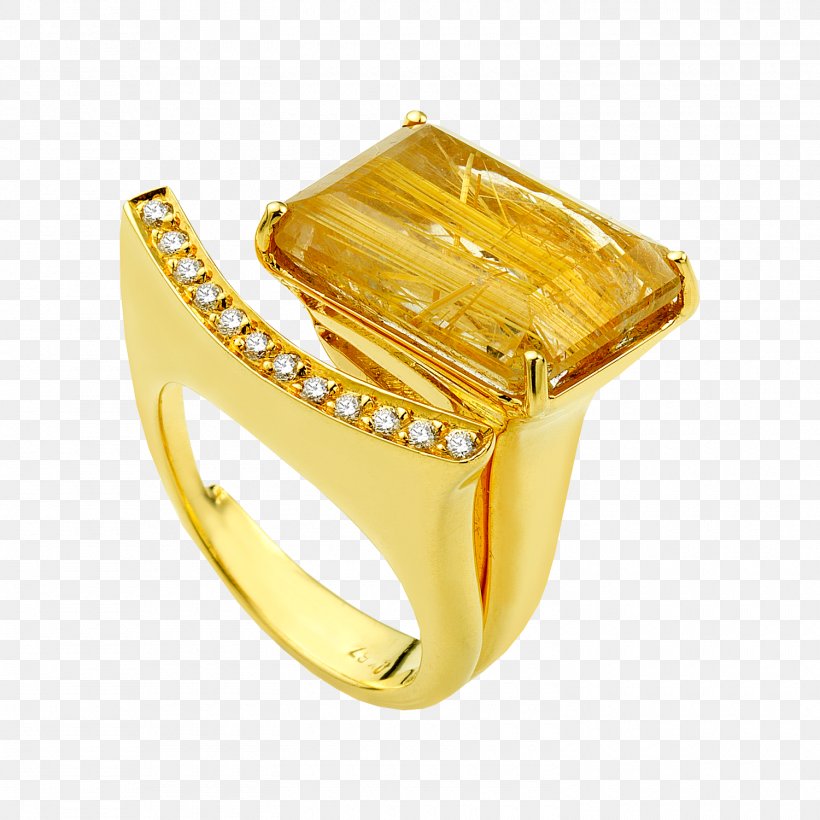 Ring Gold Jewellery Rutilated Quartz, PNG, 1500x1500px, Ring, Body Jewelry, Brilliant, Carat, Colored Gold Download Free