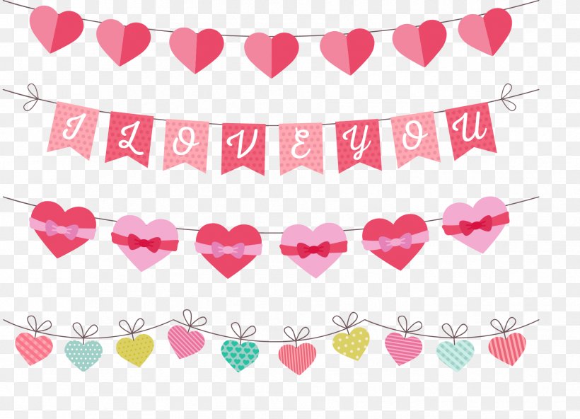 Valentines Day Heart Clip Art, PNG, 1806x1306px, Valentines Day, Banner, Drawing, Garland, Heart Download Free