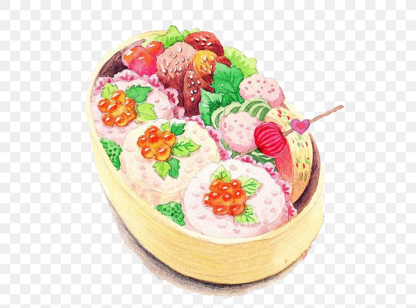 Bento Onigiri Japanese Cuisine Rice Illustration, PNG, 658x607px, Bento, Comfort Food, Commodity, Cream, Cuisine Download Free