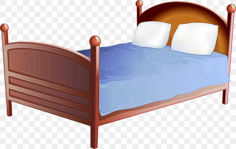 Furniture Bed Bed Frame Wood Room, PNG, 3000x1894px, Watercolor, Armrest, Bed, Bed Frame, Chair Download Free