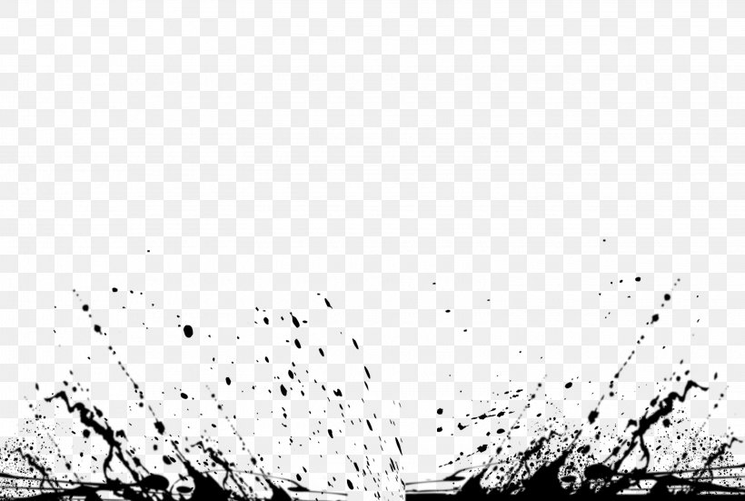 Ink Splash Watercolor Painting Computer File, PNG, 3050x2050px, Black And White, Black, Color, Ink, Monochrome Download Free