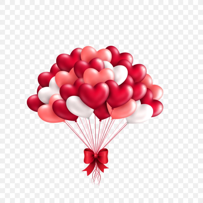 Balloon Clip Art Portable Network Graphics Heart Valentine's Day, PNG, 1024x1024px, Balloon, Birthday, Gift, Greeting Note Cards, Heart Download Free