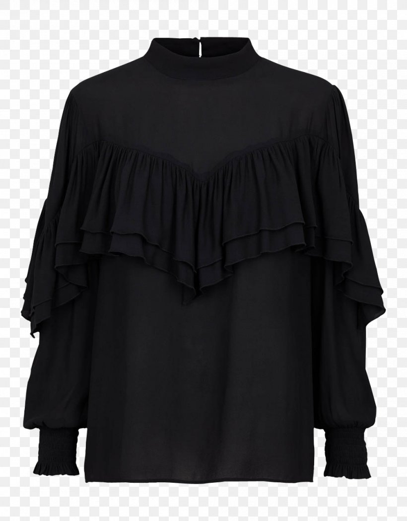 Blouse T-shirt Ruffle Sleeve, PNG, 1000x1280px, Blouse, Black, Clothing, Denmark, Dress Download Free
