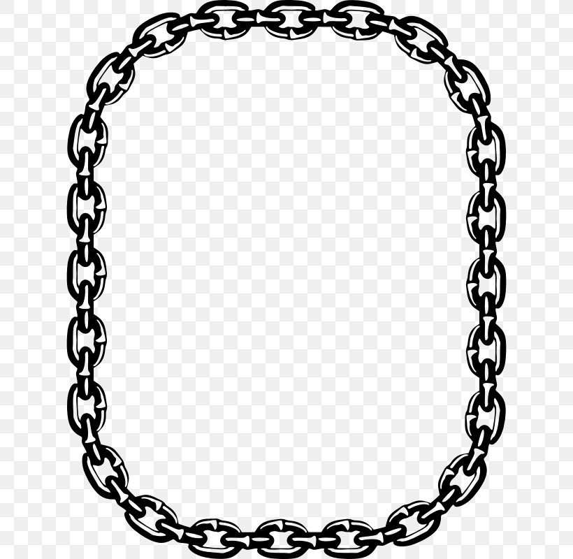 Chain Clip Art, PNG, 630x800px, Chain, Area, Black, Black And White, Body Jewelry Download Free