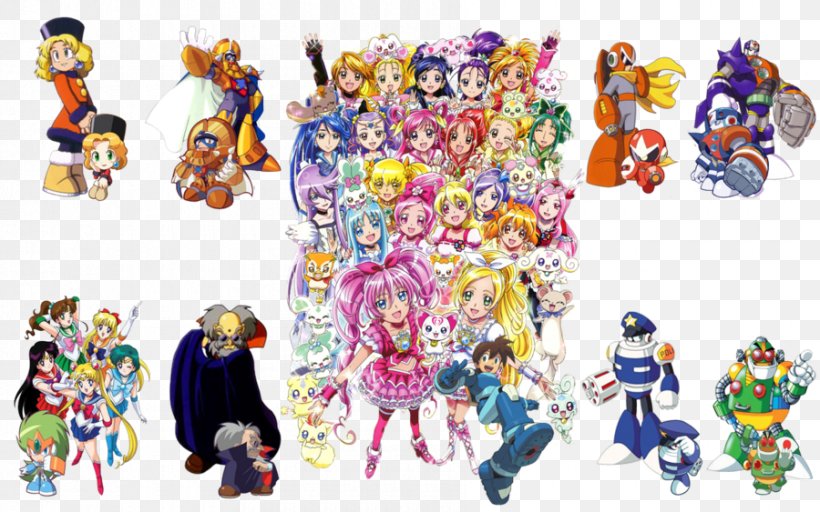 Pretty Cure All Stars Rockman Xover TC Entertainment Mega Man, PNG, 900x563px, Pretty Cure All Stars, Art, Cartoon, Deviantart, Fictional Character Download Free