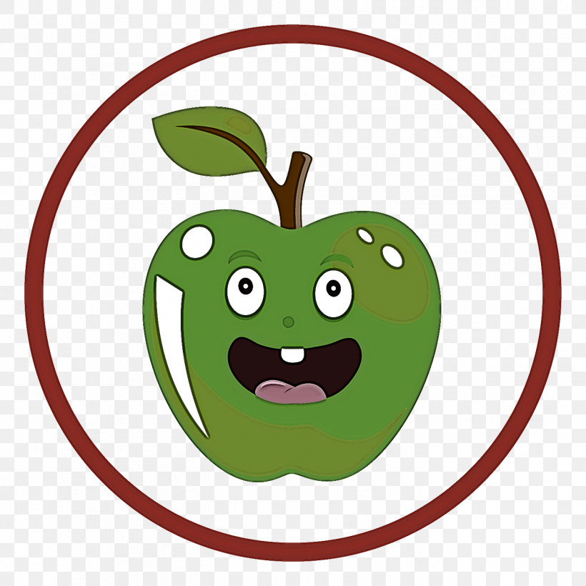 Green Apple Cartoon Fruit Leaf, PNG, 1417x1417px, Green, Apple, Cartoon, Food, Fruit Download Free