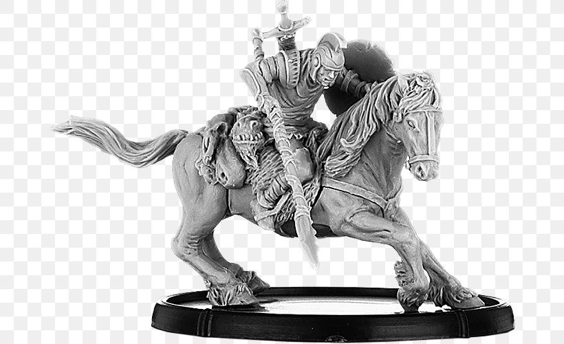Horse BaneLords Khan-Fury Cantabria Miniature Model Ogre, PNG, 678x500px, Horse, Black And White, Cantabria, Figurine, Horse Like Mammal Download Free