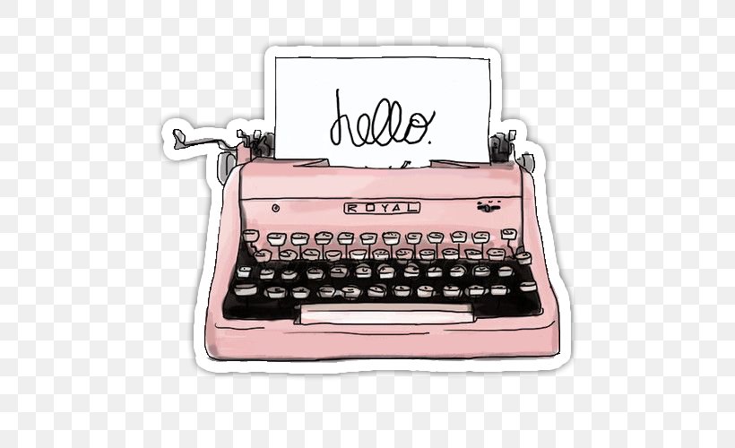 Paper Typewriter Drawing Illustration Image, PNG, 500x500px, Paper, Brand, Drawing, Label, Office Equipment Download Free
