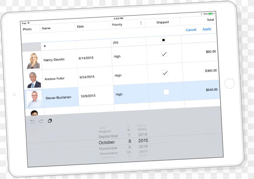 Grid View DevExpress Xamarin Form Microsoft Excel, PNG, 1610x1140px, Grid View, Brand, Button, Chart, Data Grid Download Free