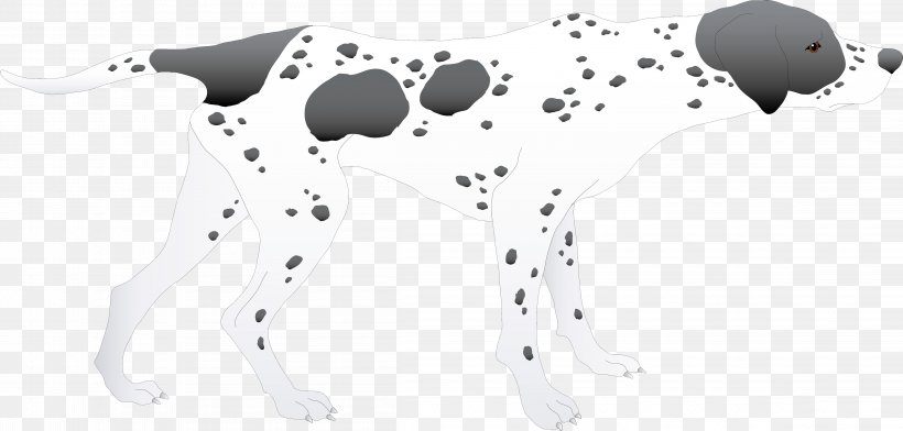 Dalmatian Dog Puppy Paw Canidae Clip Art, PNG, 4616x2212px, Dalmatian Dog, Animal, Animal Figure, Black And White, Canidae Download Free