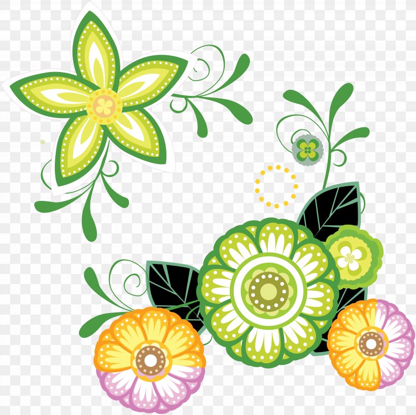 Flower Color Clip Art, PNG, 5446x5438px, Flower, Butterfly, Color, Cut Flowers, Fashion Download Free
