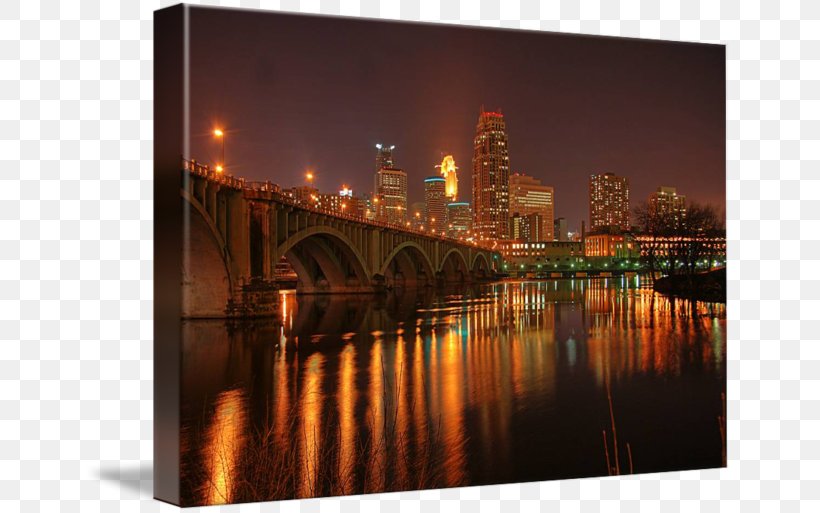 Skyline Gallery Wrap Picture Frames Cityscape Canvas, PNG, 650x513px, Skyline, Art, Bridge, Canvas, City Download Free