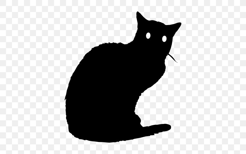 Black Cat Halloween, PNG, 512x512px, Cat, Black, Black And White, Black Cat, Carnivoran Download Free