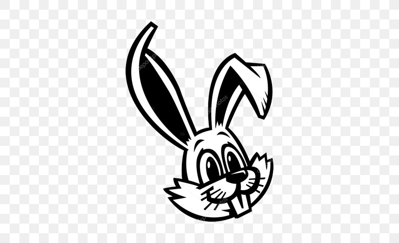 European Rabbit Clip Art Leporids Vector Graphics, PNG, 500x500px, Rabbit, Black, Black And White, Cartoon, Dog Like Mammal Download Free