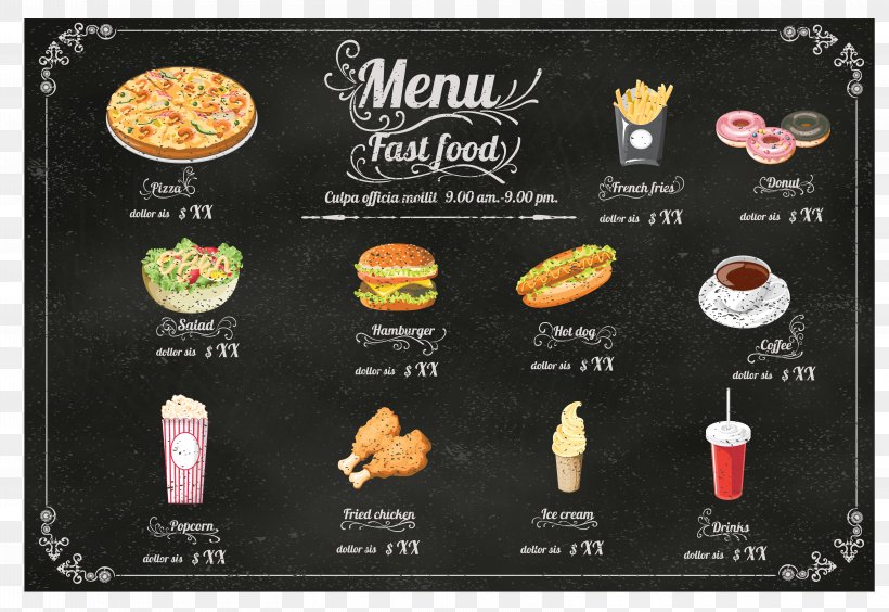 Hamburger Fast Food Hot Dog Cafe Menu, PNG, 6250x4306px, Hamburger, Brand, Cafe, Cheeseburger, Dish Download Free