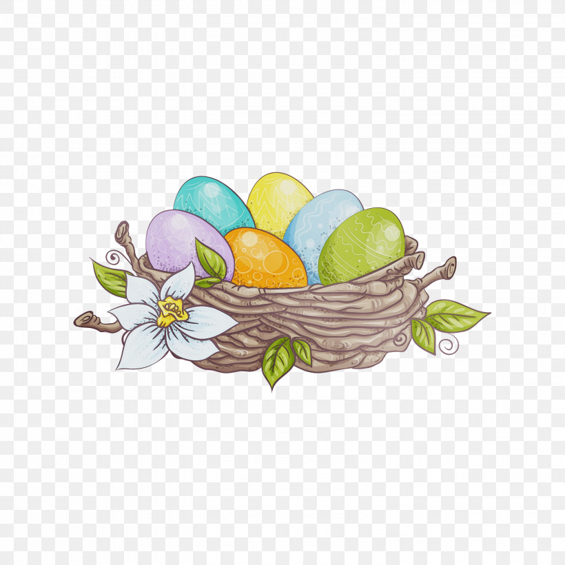 Easter Egg, PNG, 3000x3000px, Watercolor, Bird Nest, Easter, Easter Egg, Egg Download Free