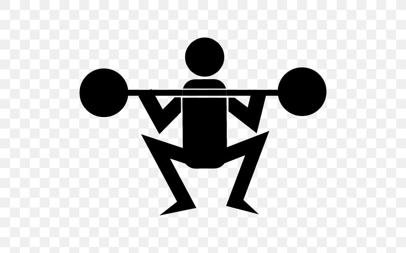 Weight Training Olympic Weightlifting Clip Art, PNG, 512x512px, Weight Training, Artwork, Barbell, Black And White, Bodybuilding Download Free