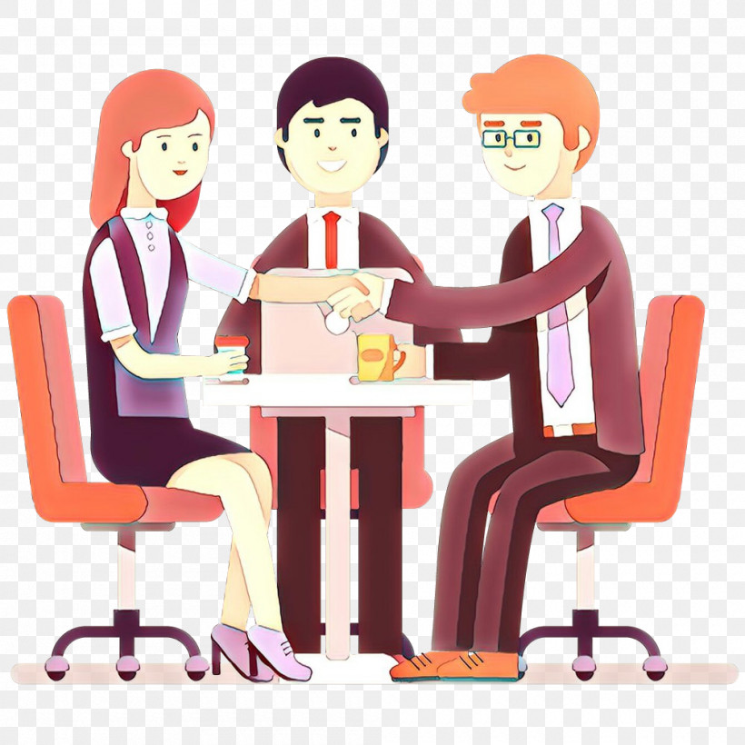 Cartoon Conversation Job Interaction Sitting, PNG, 1000x1000px, Cartoon, Conversation, Furniture, Interaction, Job Download Free