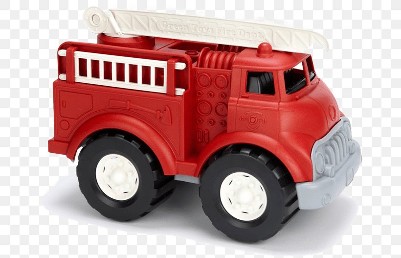 Fire Truck Green Toys Amazon.com Car, PNG, 666x527px, Toy, Amazoncom, Brand, Car, Commercial Vehicle Download Free