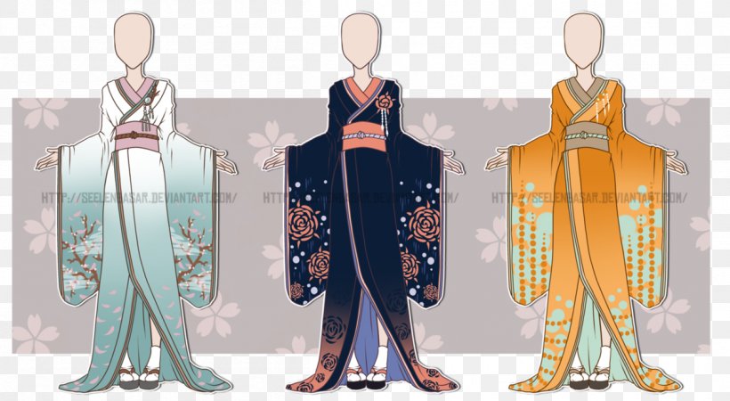 Kimono Clothing Dress DeviantArt Drawing, PNG, 1205x662px, Kimono, Clothes Hanger, Clothing, Costume, Costume Design Download Free