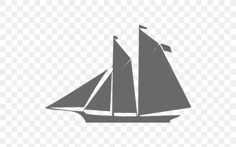 Sailboat Clip Art Sailing Ship, PNG, 512x512px, Sail, Black, Black And White, Boat, Brigantine Download Free