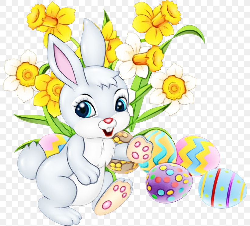 Easter Bunny, PNG, 800x742px, Watercolor, Animal Figure, Cartoon, Easter, Easter Bunny Download Free