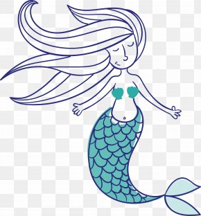 Cartoon Mermaid Design - Euclidean Vector Mermaid Mythology Icon PNG